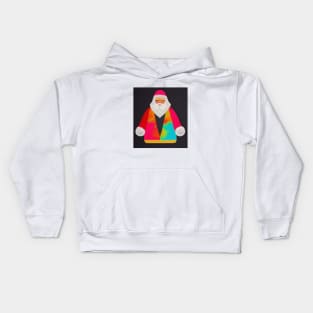 Colorful Santa Vibrant Colors Kids Hoodie